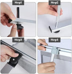 Outus 2 Pcs Mesh Literature Stand, Magazine Rack Floor with 4 Pocket - Image 3
