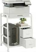 Printer Stand with Storage by Zexvida