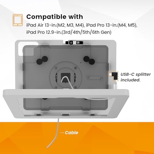 Tablet Wall Mount Compatible with iPad Air 13-in.(M2, M3, M4),iPad Pro 12.9-in.(3rd/4th/5th/6th Gen), iPad Pro 13-in.(M4, M5) - BSW101WX - Image 7