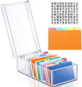 Mooliwe Index Card Holder Acrylic Organizer 50 Dividers, 3 x 5 Inch by Mooliwe