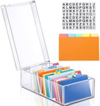 Mooliwe Index Card Holder Acrylic Organizer 50 Dividers, 3 x 5 Inch by Mooliwe