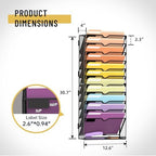 SUPEASY 12-Tier Wall File Organizer, Mesh Hanging Wall Mount File Holder - Image 3