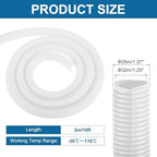MECCANIXITY 1 1/4" 10ft Split Wire Loom Tubing w/Installation Tool White - Image 2