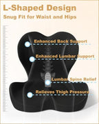 Office Chair Seat Cushion with Back Lumbar Support, Ergonomic Memory Foam - Image 6