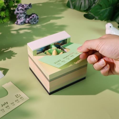 2027 3D Paper Carving Desk Calendar With LED Light - Image 4