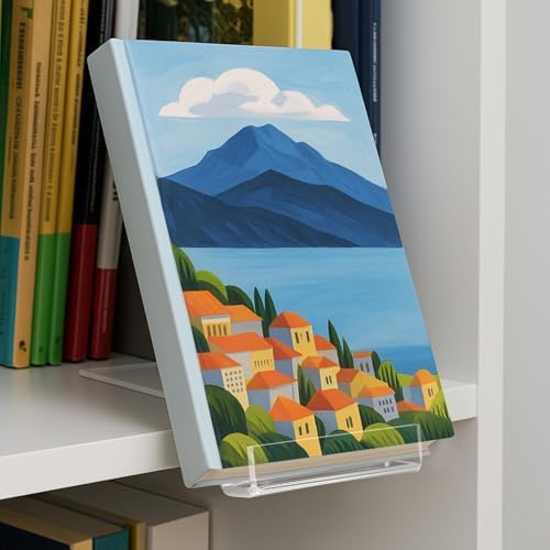 8 Pack Acrylic Book Stands for Display, Clear Bookshelf Holder - Image 4
