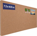 Large Bulletin Board 72" x 48" Felt Cork Board Pin Board, Ginger Yellow by Hrrtyueg