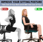 20" Gel Seat Cushion for Long Sitting(Jumbo&Thick) – Office Chair Cushion – Wheelchair Cushions for Pressure Sores – Non-Slip Desk Chair Car Seat Cushion Driving – Sciatica & Back Pain Relief - Image 6