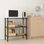 3 Tier Storage Racks Shelving, Heavy Steel Pantry Shelves, Adjustable Wire Shelving Rack, Suitable for Garage, Kitchen, Bathroom, Office, 35" W x 14" D x 31" H, Black - Image 5