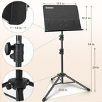 Music Stand, Folding Music Stand Portable Music Stand For Sheet Music - Image 4