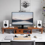 Dual Monitor Stand Riser with Drawer for Desk Laptop - Image 6