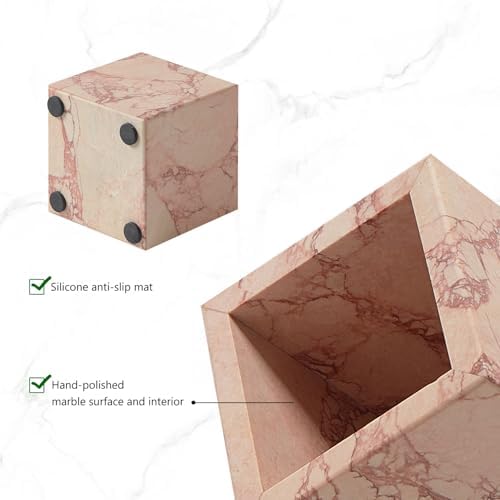 Real Luxurious Natural Marble Toothbrush Holder & Makeup Brush Organizer - Image 5