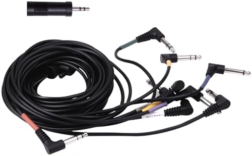 Cable Harness Snake Loom Replacement and Mono 1/4'' to 3.5 mm adapter Compatible with Alesis Nitro Mesh Electronic Drum Set Module Surge Command Forge Turbo Crimson DM7X RCA Connector Type Hi-Hat by gtpartes