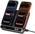 Dual Phone Foldable Wireless Charging Station for iPhone, Galaxy, Pixel by SwanScout