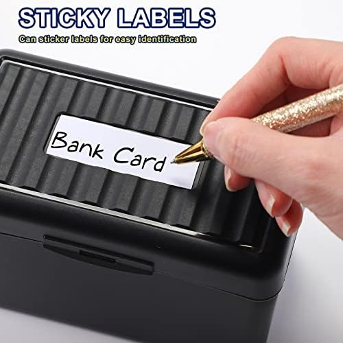 Fuutreo 12 Pack 3x5 Index Card Box Organizer Case with Lids, Black - Image 5