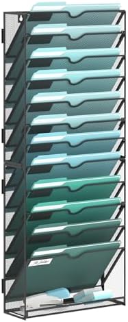 SUPEASY 13-Tier Wall File Organizer, Hanging File Holder, Wall Mail Sorter by SUPEASY