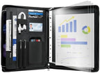 Padfolio Portfolio Binder, 3-Ring Binder with Zipper, Business Folder by Mymazn