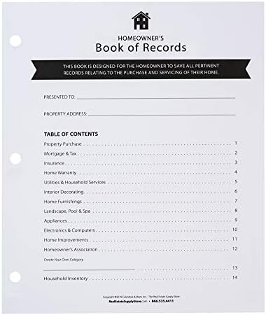 Homeowner's Book of Records Binder, Organize Household Receipts and Home Repair Record Keeping (Black - 2 Pack) - Image 5
