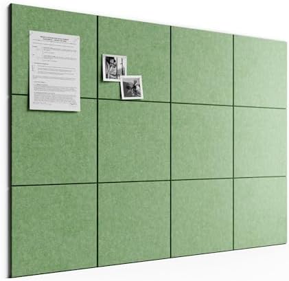 Bumusty 48" x 36" Large Cork Board Alternative, Moss Green by BUMUSTY