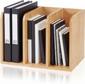 Novabright Bamboo Wooden 3-compartment File Magazine Holder, Suit for B5 by Unknown