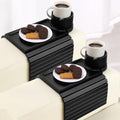 GHKINMAL 2 Packs Couch Arm Tray,Clip on Sofa Table,Fits Arm 6.3" Over,Black by GHKINMAL