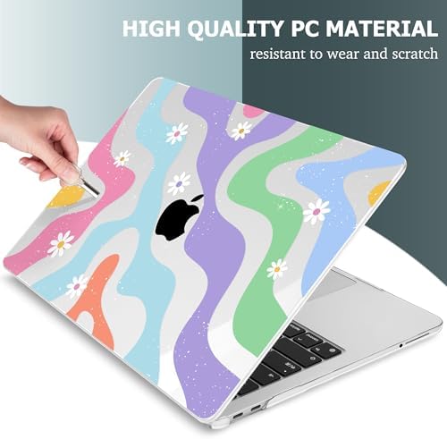 Mektron Case for 2026 MacBook Neo 13-inch A18 Pro chip A3404 Laptop Cover with 13-inch (Diagonal) Liquid Retina Display+ Keyboard Cover+ Screen Protector, Colorful Wave - Image 4
