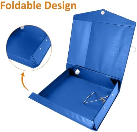 HUA JIE 6 Pack A4 Storage File Boxes Plastic Archives Cases with Clip,Blue - Image 7