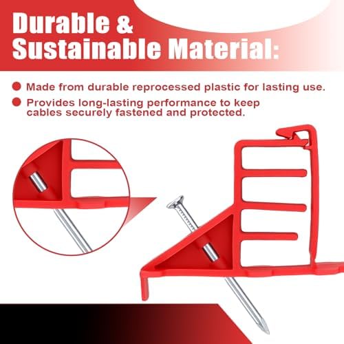 200 Pack Multi-Cable Staples with Steel Nails, Electrical Wire Stackers - Image 3