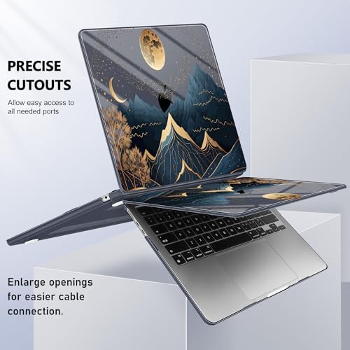 May Chen for MacBook Air 15 inch Case M5 M4 M3 M2 2026 2024-2023, Model A3448 A3241 A3114 A2941, Closes Seamlessly Hard Shell Laptop Cover with Keyboard Cover, Starry Mountain - Image 6