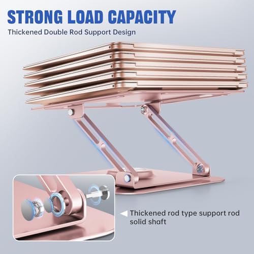 Laptop Stand for desk(360°Rotating),Aluminum laptop Riser for 10-16"Laptops - Image 3