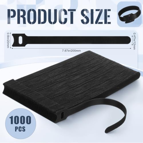 1000 Pcs Reusable Cable Ties, 8 Inches - Image 2