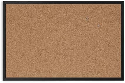 U Brands Cork Bulletin Board, 24'' x 36'', Black Wood Frame - Image 2