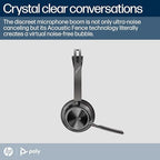 Poly Voyager Focus 2 UC Bluetooth Headphones with Mic & Charging Stand - ANC - Connect to PC or Mobile via Bluetooth - Microsoft Teams Certified - Includes BT700 USB-C to USB-A Adapter, Travel Case - Image 3
