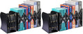 2PCS Adjustable Bookends, Metal Book Ends for Heavy Book, 2 Dividers, Nonslip Book Stander for Desk, Shelf, Office, Stationery Gift, Extends up to 19 inches (Black) (Pack of 2) by OMEYA