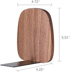 muso wood Book Ends for Shelves, Walnut 2 Pairs - Image 2
