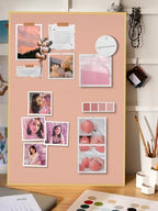 Fabric Bulletin Board 30x20 inches, Golden Aluminum Framed Wall Pin Board - Image 5