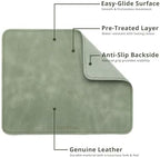 Full-Grain Leather Mouse Pad - Genuine Leather Mouse Mat with Non-Slip Backing, 3mm Thick, Smooth Mouse Glide, Desk Accessory for Office, Work & Gaming (Red, Large 11.8 x 9.8 in) - Image 4
