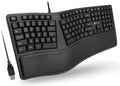 X9 Wired Ergonomic Keyboard with Cushioned Wrist Rest - Type Comfortably Longer - USB Wired Split Keyboard for Laptop, PC & Chrome Computer with 110 Ergo Keys & 5ft Cable by X9Performance