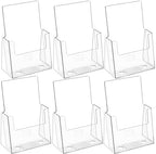MaxGear Acrylic Brochure Holder, 6 x 9 Inch Countertop Display, 6 Pack by MaxGear