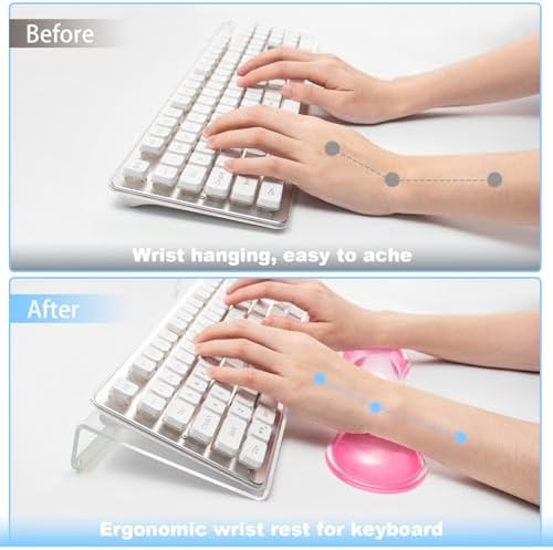 Acrylic Keyboard Stand with Gel Wrist Rest for Keyboard and Mouse Set - Image 5