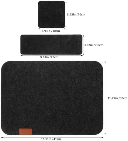 8 Sets Felt Dining Table Pads Set with Coasters and Cutlery Bags - Image 2