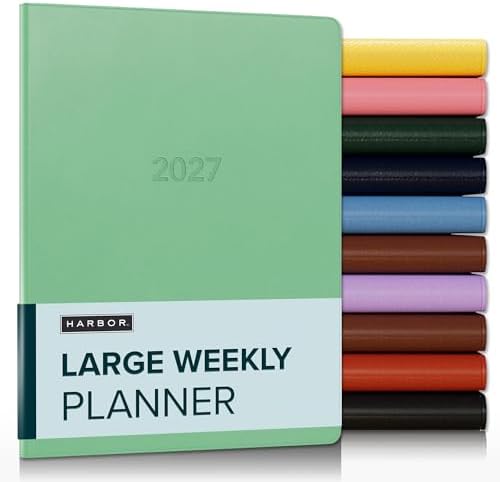 Harbor Large Weekly Monthly Planner 2026-2027 Cambridge Jade by Harbor