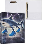 ALAZA Tralalero Tralala Meme Italian Brainrot Shark 1 3 Ring Binder 1.5 Inch Three Ring Office Binders w/clipboard & 3 Pockets, Hold 200 Sheets, 2 pcs - Image 3