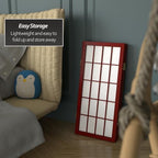2 ft. Short Desktop Window Pane Shoji Screen - Rosewood - 3 Panels - Image 5