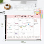 Forvencer 2027 Desk Calendar, Planner Sept 2026 - Jun 2028, 22 Month 22x17" - Image 6