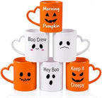 Pickmesh Halloween Coffee Mugs with Heart Handles, 6 Pack 10 Oz Cups by Pickmesh