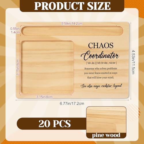 20 Pcs Back to School Teacher Appreciation Gifts Bulk Wooden Sticky Note Holder Motivational Thank Your Gift Inspirational Sticky Notes for Teacher Back to School (Coordinator) - Image 2