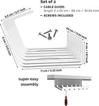 PAMO Cable Management Under Desk, Set of 2 - White - Image 3