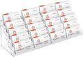 20 Slots Acrylic Business Card Holder for Desk Multi Business Card Stand by Geetery