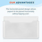 Fuutreo Magnetic Wall File Holder,6pcs,Clear,Horizontal-large - Image 3